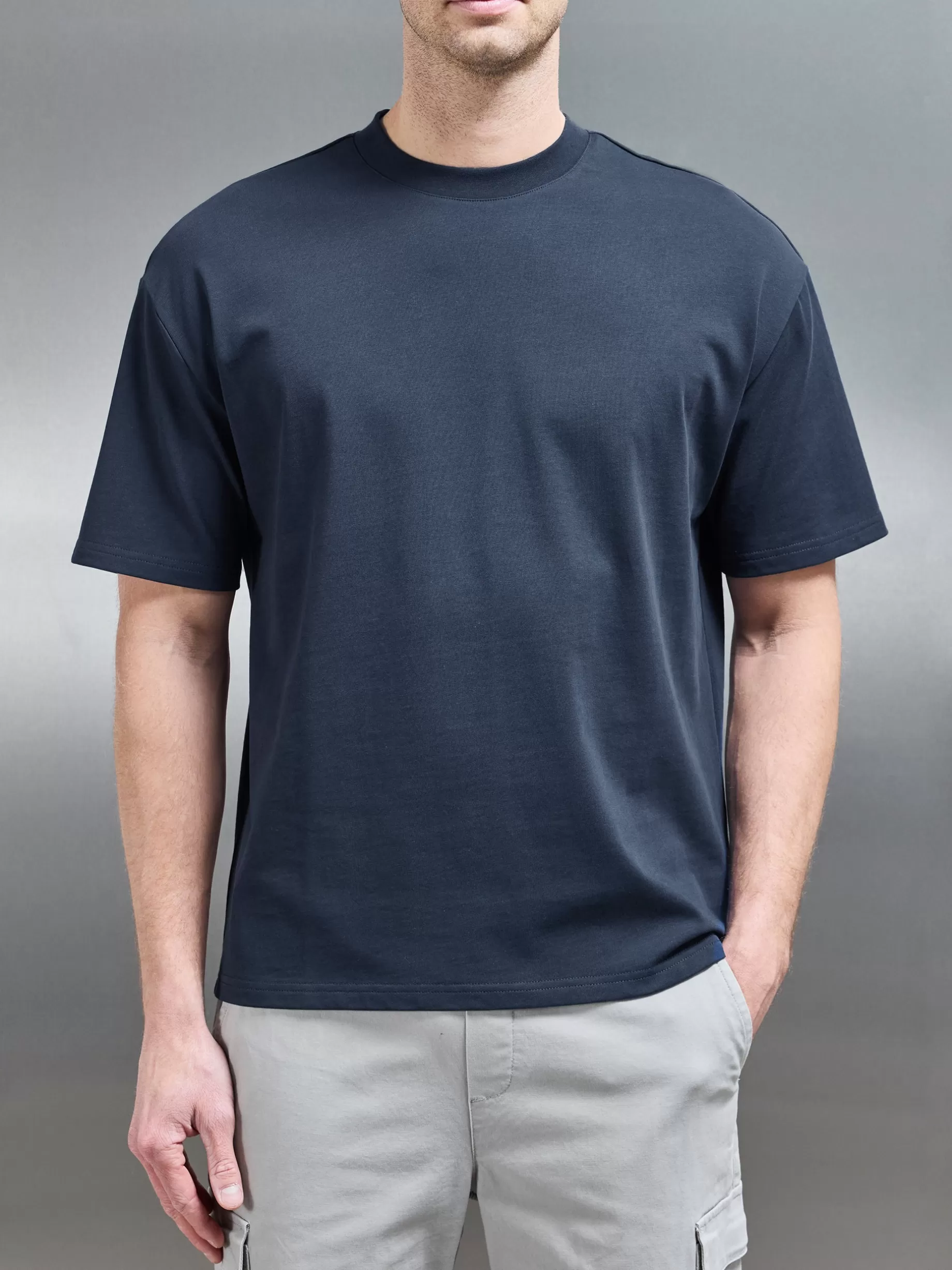 Shop ARNE Relaxed Fit T-Shirt - Navy