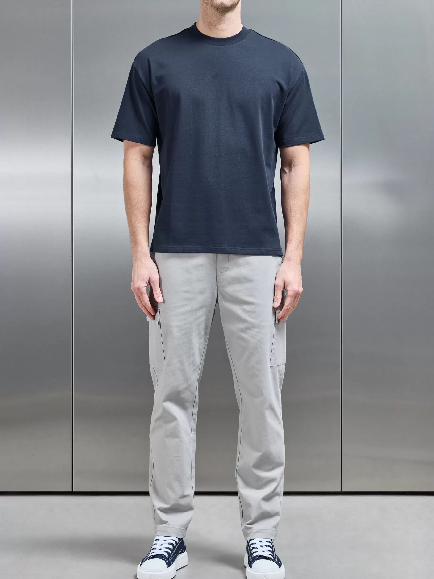 Shop ARNE Relaxed Fit T-Shirt - Navy