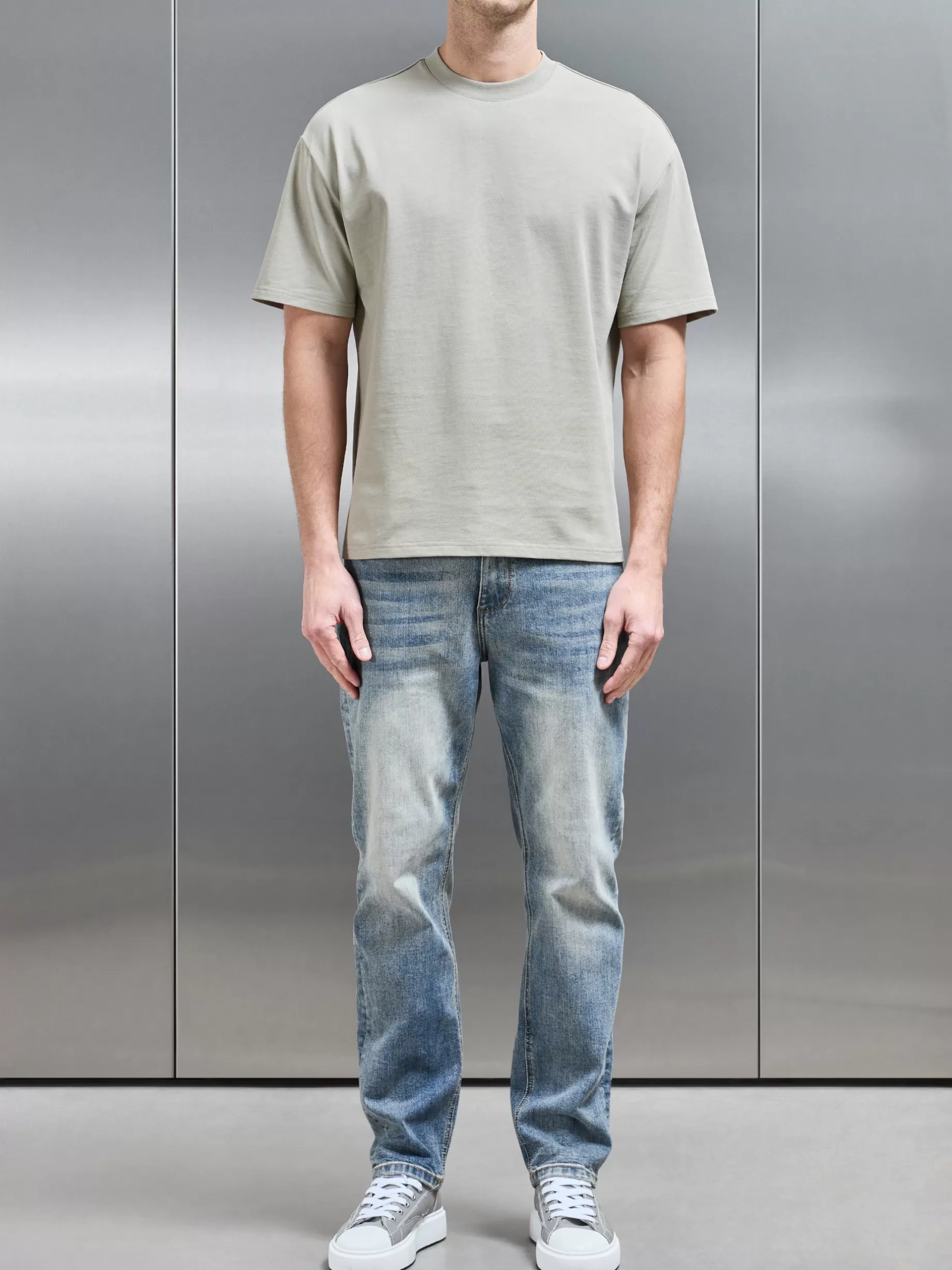 Fashion ARNE Relaxed Fit T-Shirt - Stone