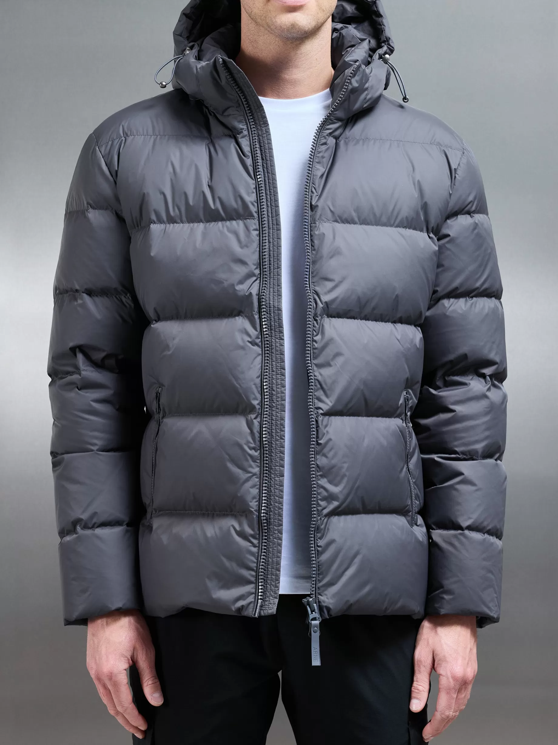 Fashion ARNE Short Down Jacket - Grey