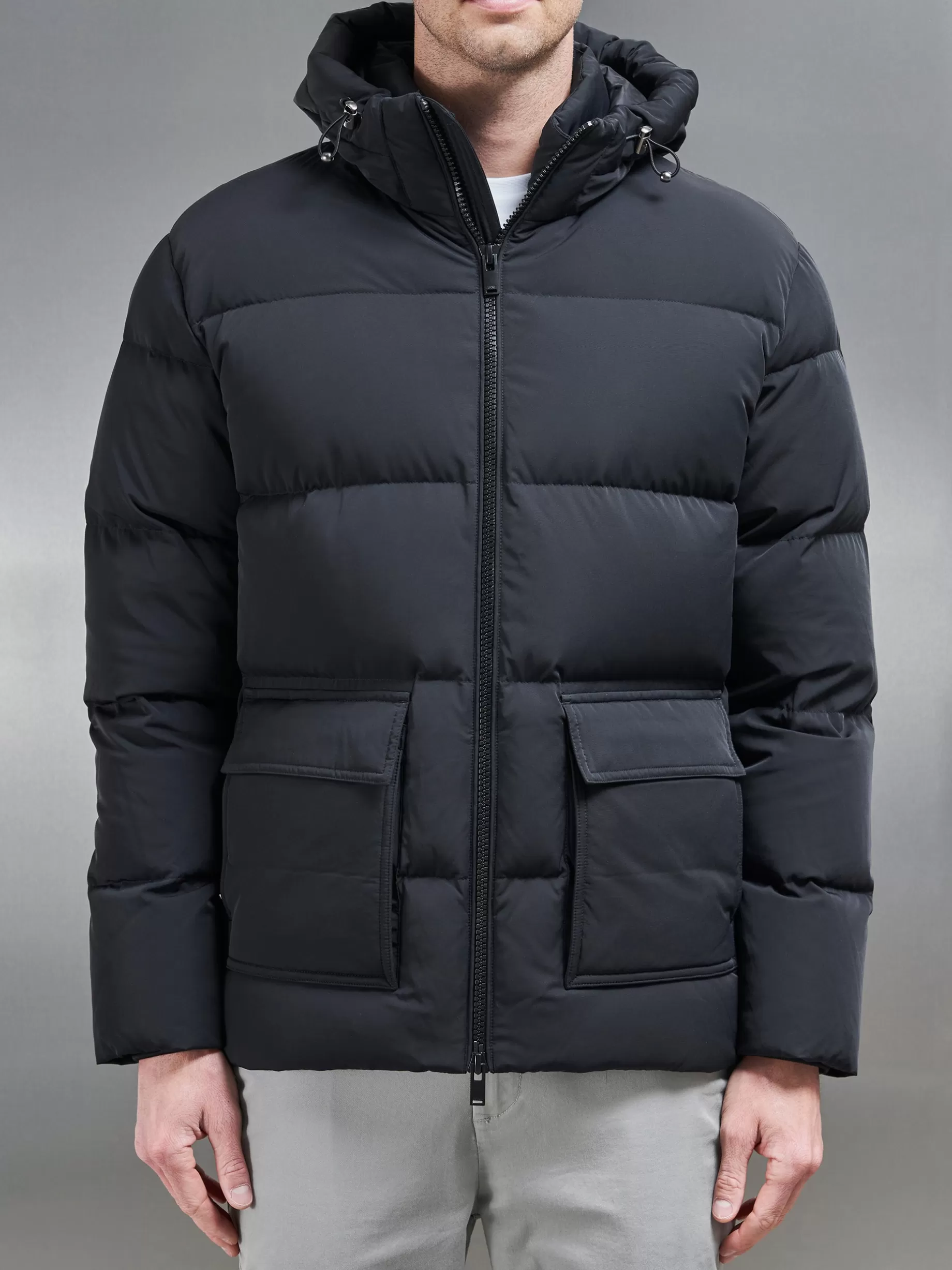 Shop ARNE Short Down Parka - Black