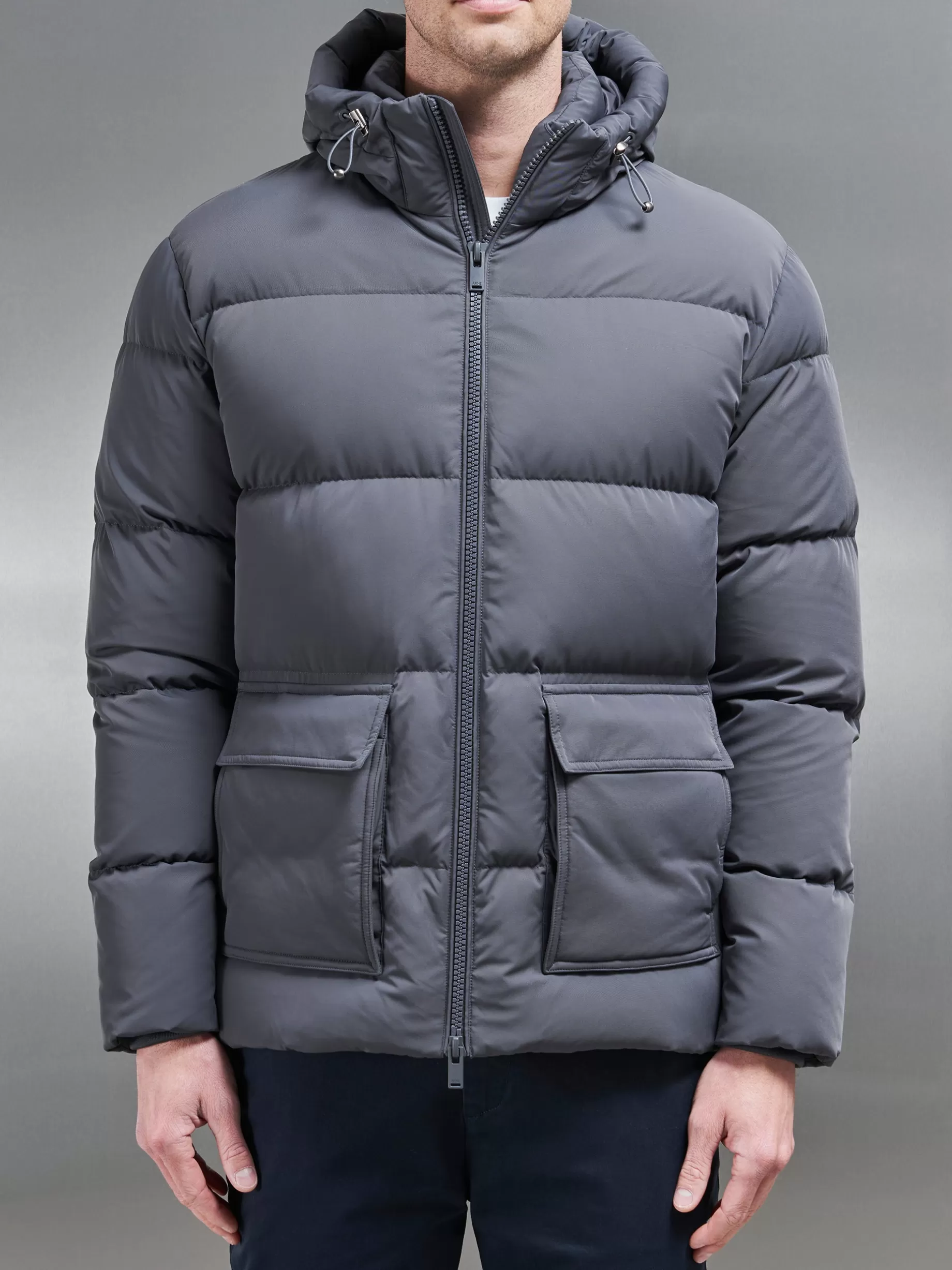 Best ARNE Short Down Parka - Grey