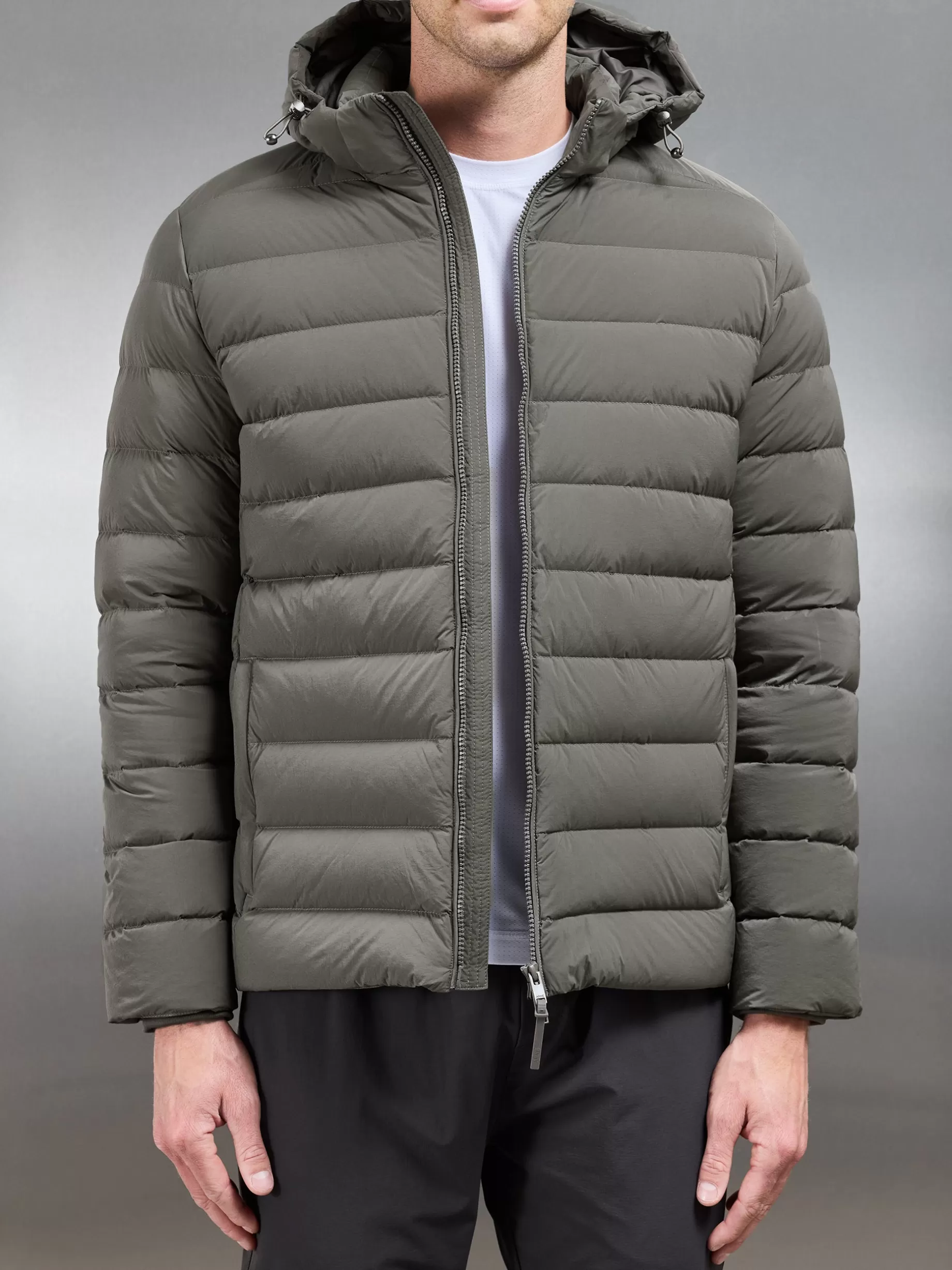 New ARNE Short Technical Down Jacket - Olive