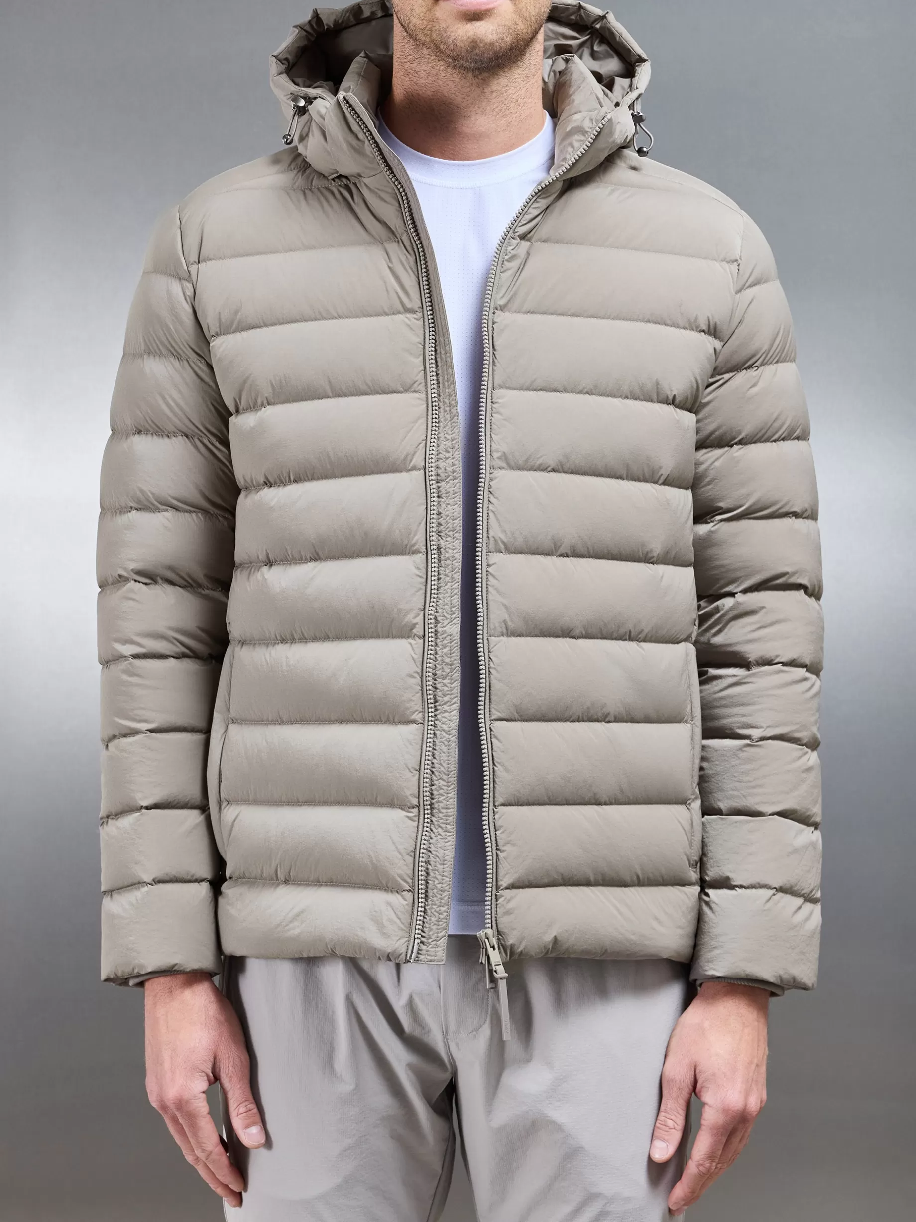 Hot ARNE Short Technical Down Jacket - Taupe