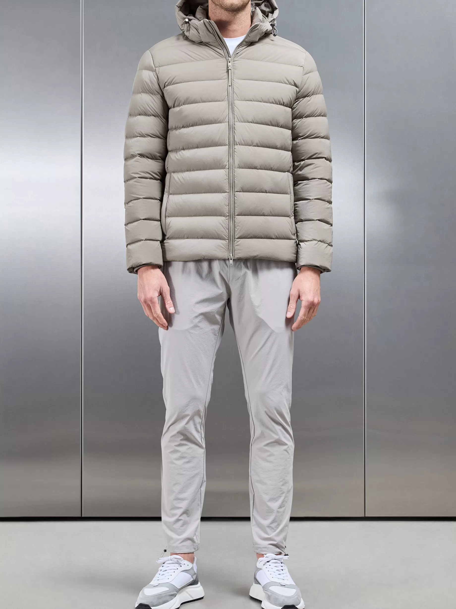 Hot ARNE Short Technical Down Jacket - Taupe