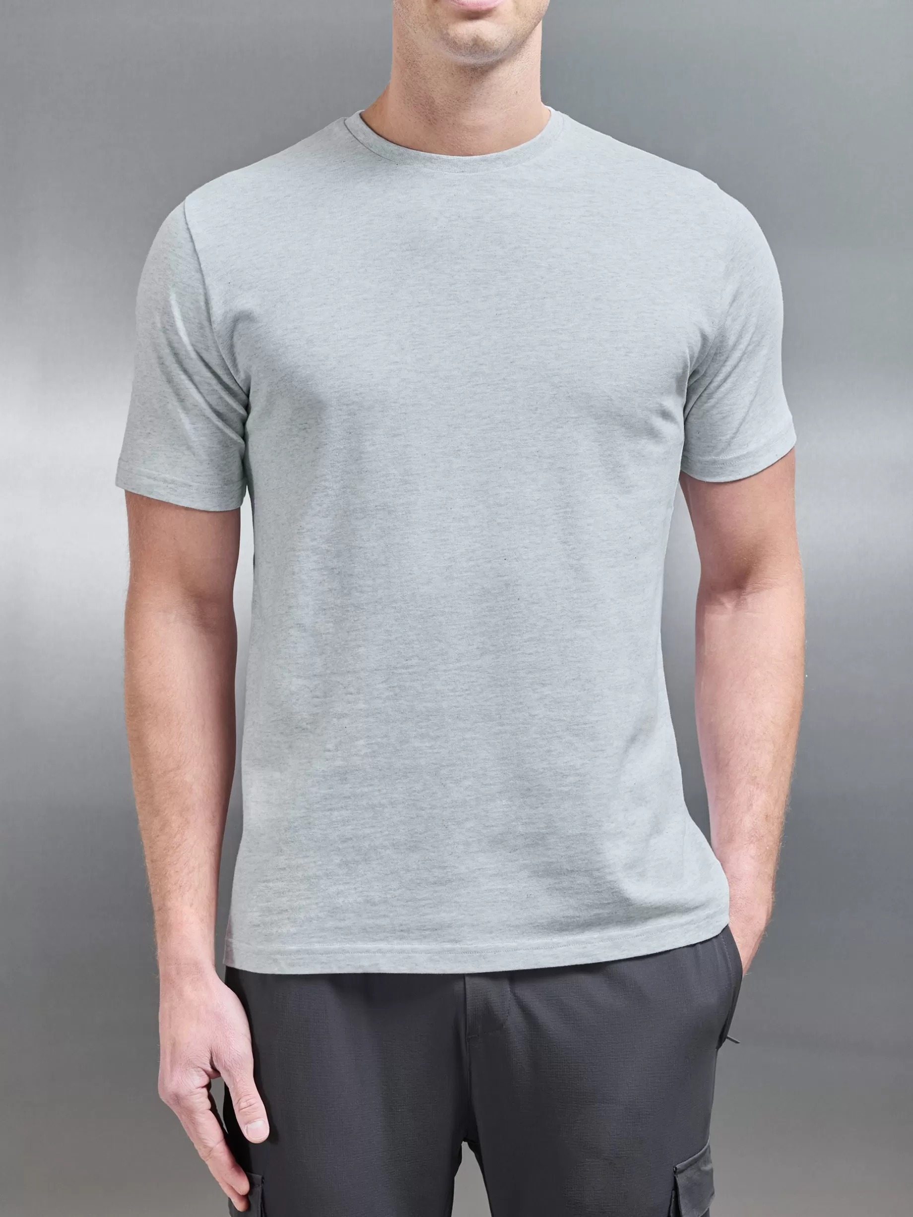 Best ARNE Slim Fit Cotton T-shirt - Marl Grey MarlGrey