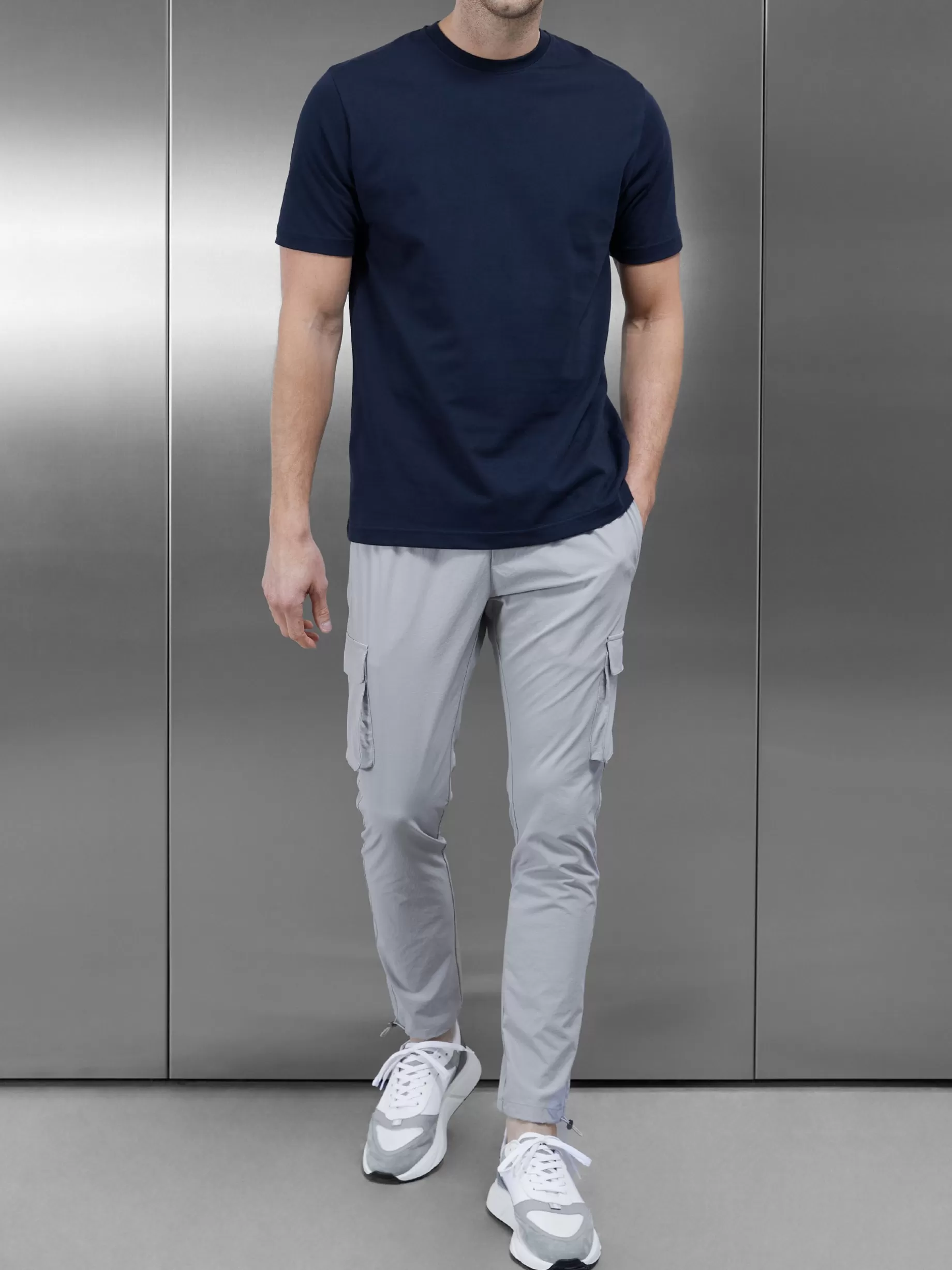 Outlet ARNE Slim Fit Cotton T-shirt - Navy