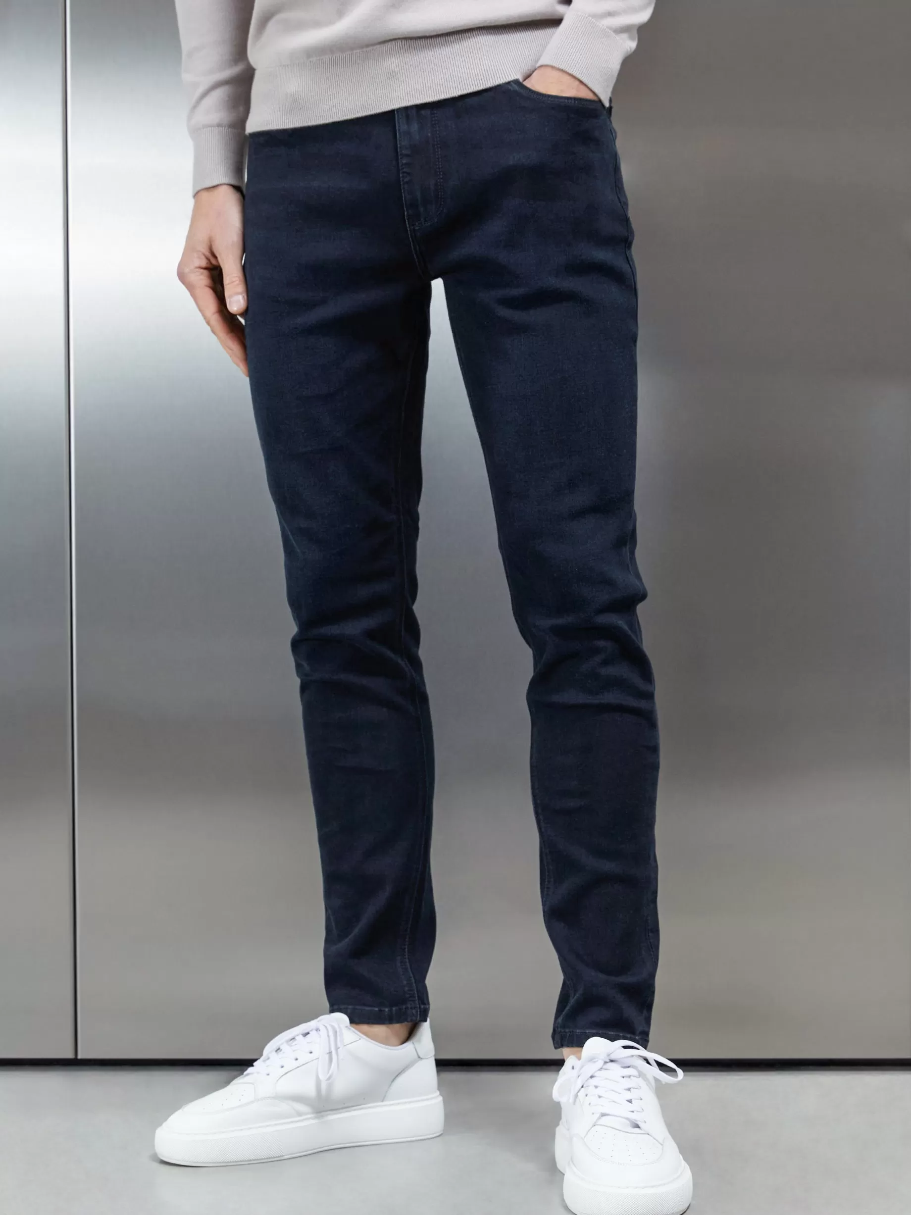 New ARNE Slim Fit Denim Jeans - Navy