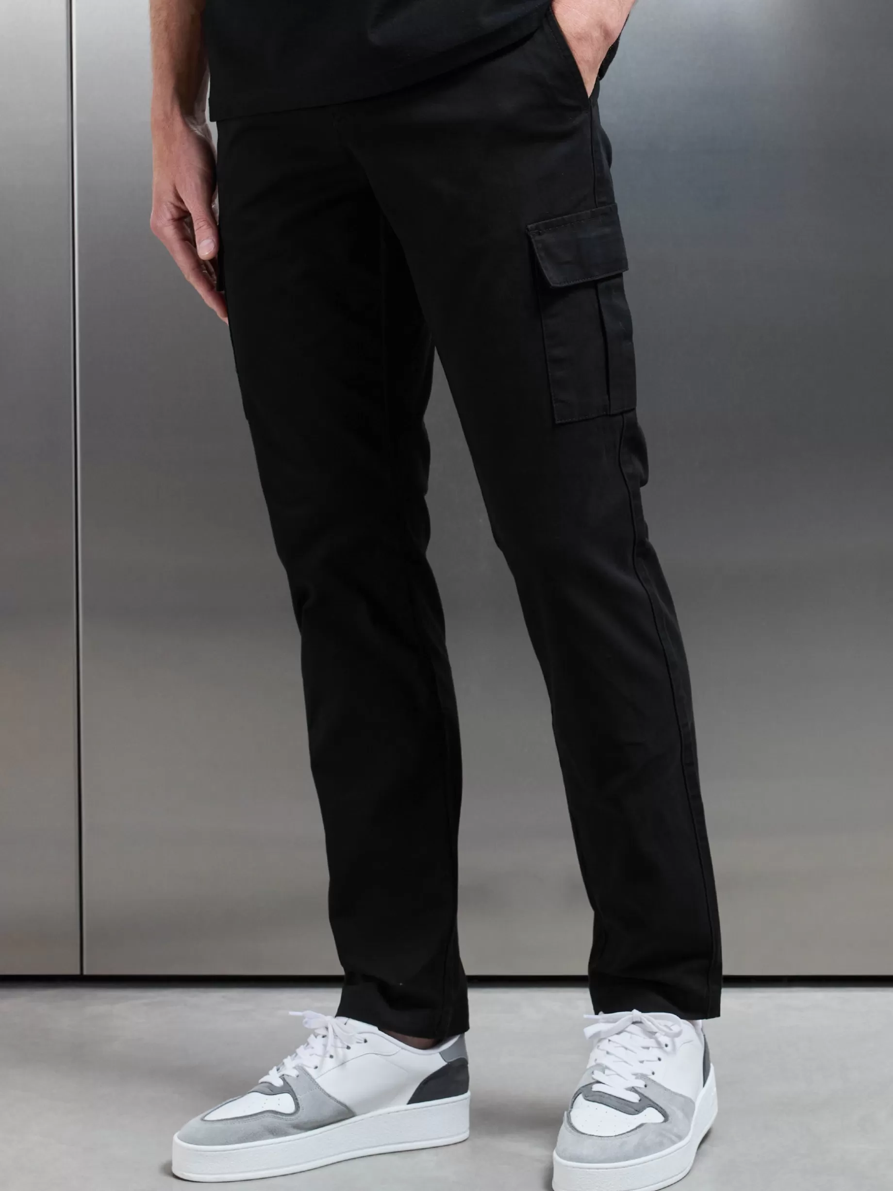 Hot ARNE Smart Relaxed Cotton Cargo Pant - Black