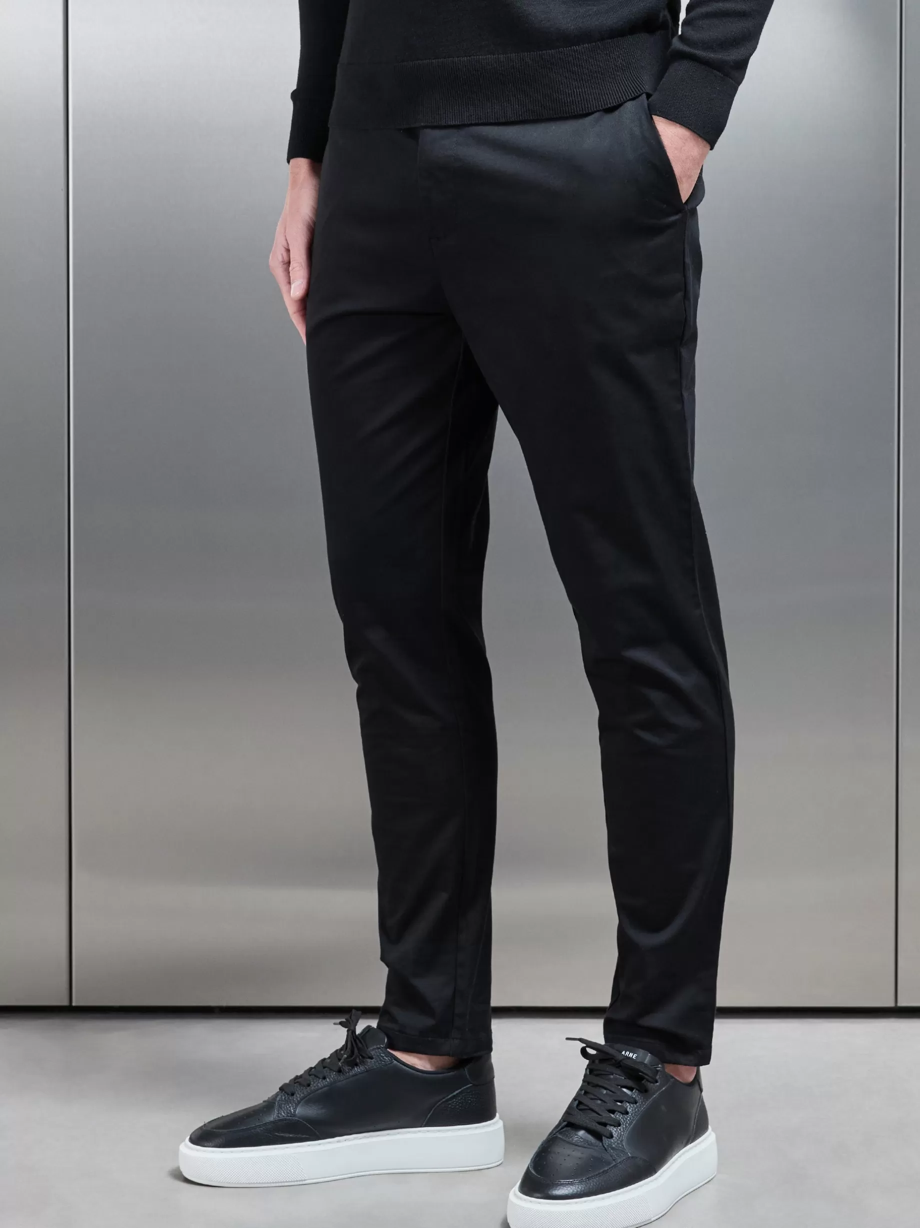 Best Sale ARNE Tailored Chino Trouser - Black