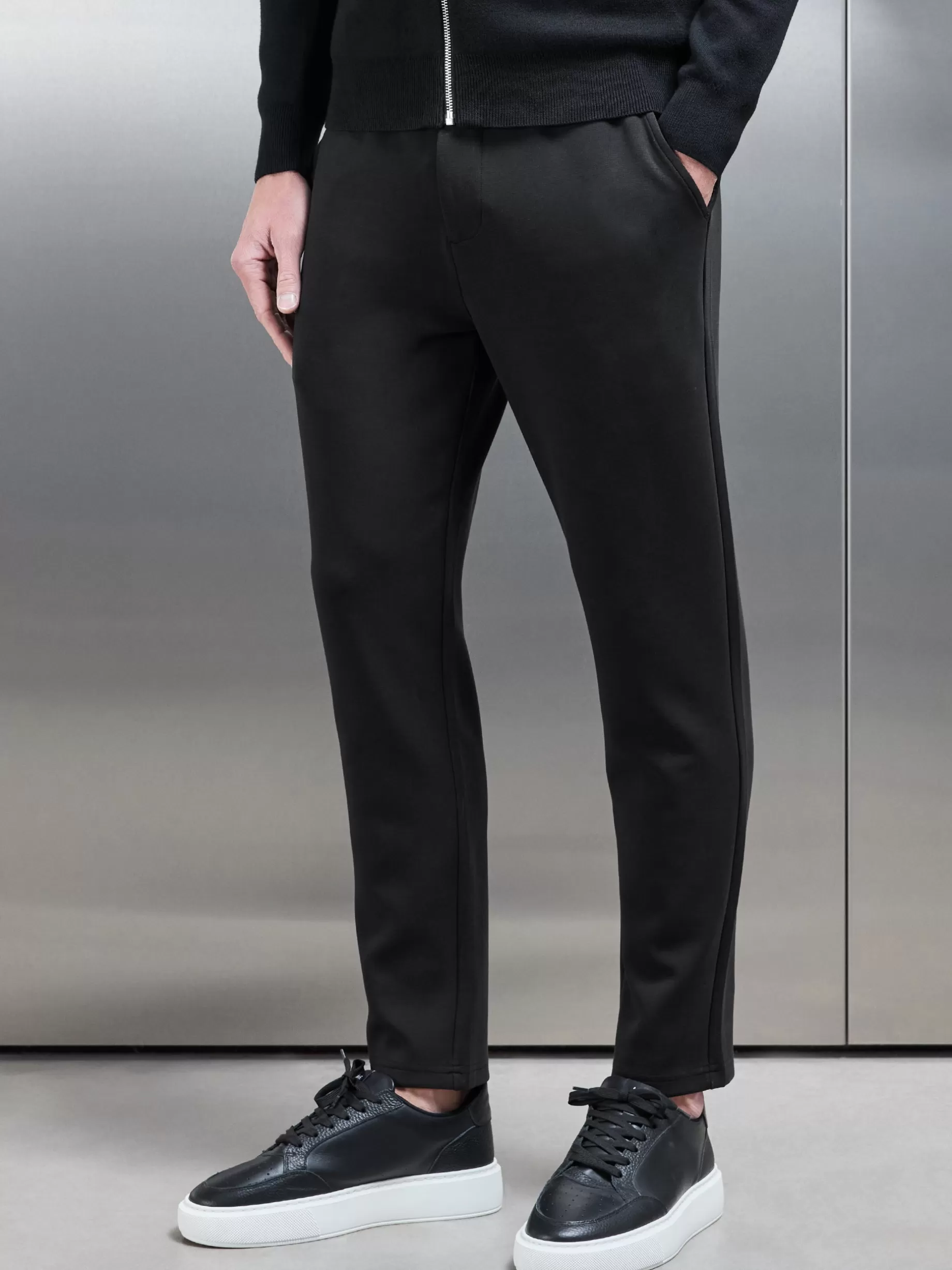 Best ARNE Tailored Interlock Chino Trouser - Black