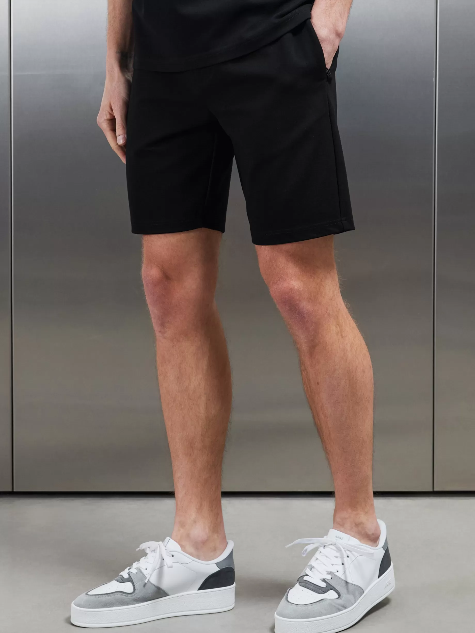 Fashion ARNE Technical Jersey Short - Black