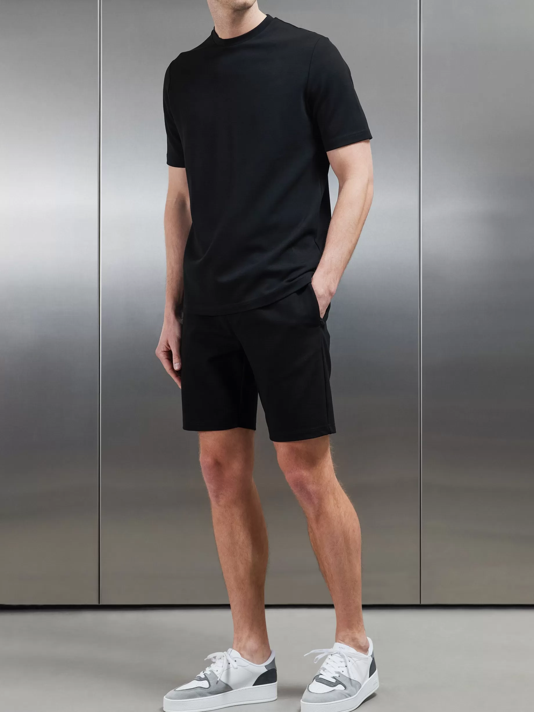 Fashion ARNE Technical Jersey Short - Black