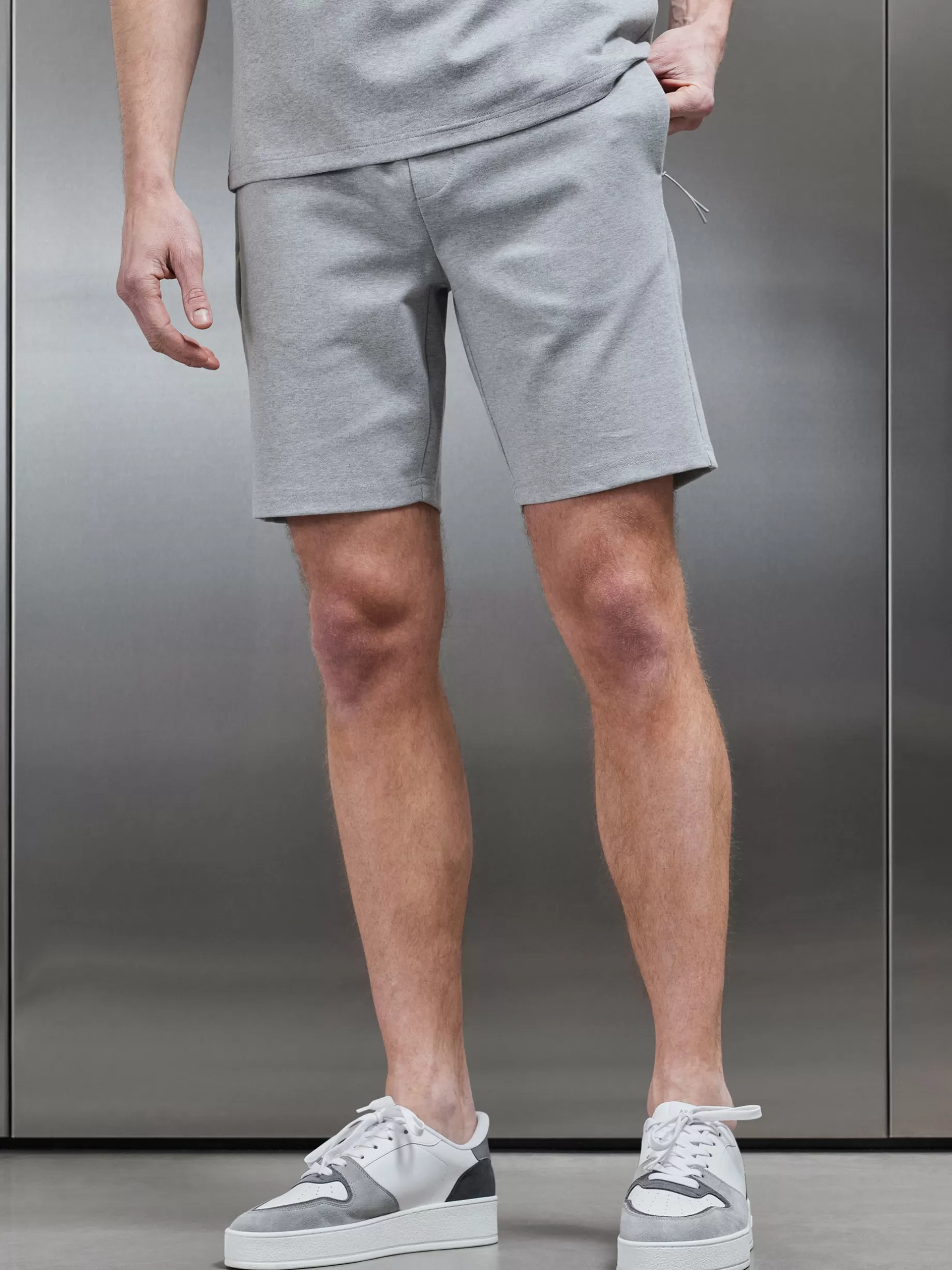 Hot ARNE Technical Jersey Short - Marl Grey MarlGrey