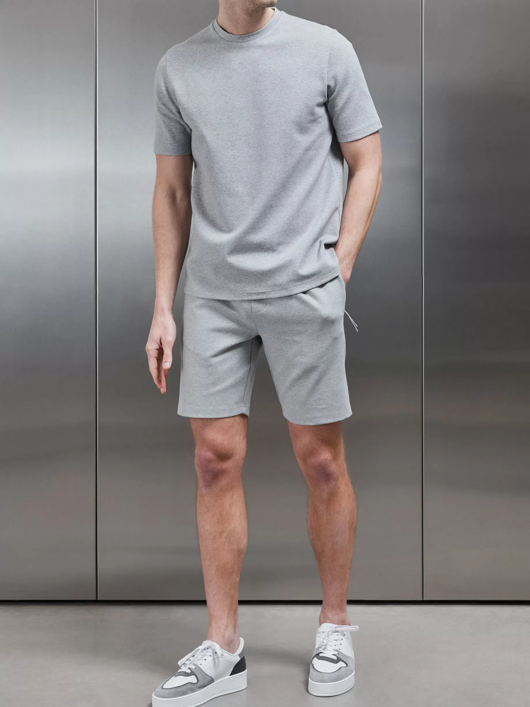 Hot ARNE Technical Jersey Short - Marl Grey MarlGrey