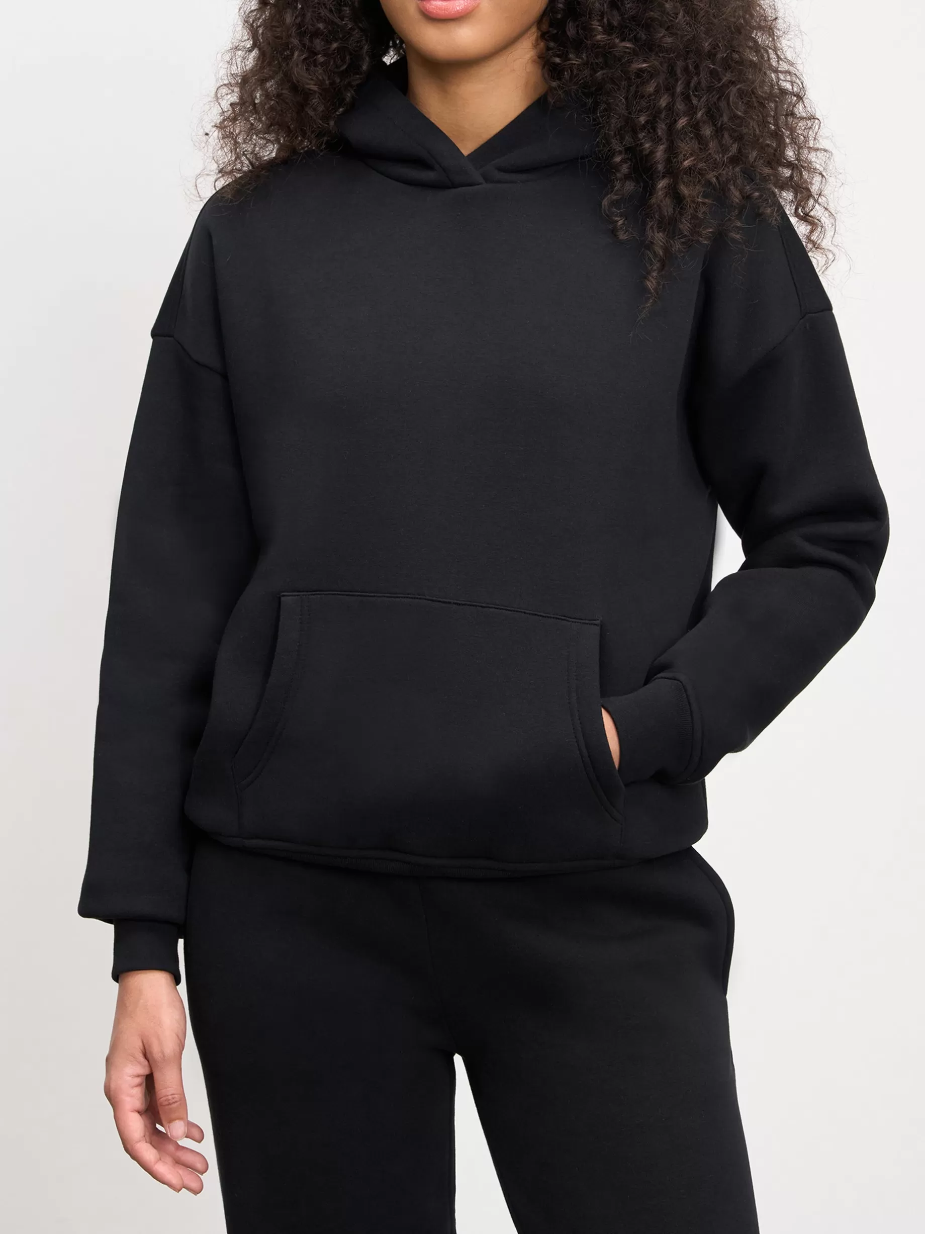 Fashion ARNE Womens Neoprene Hoodie - Black