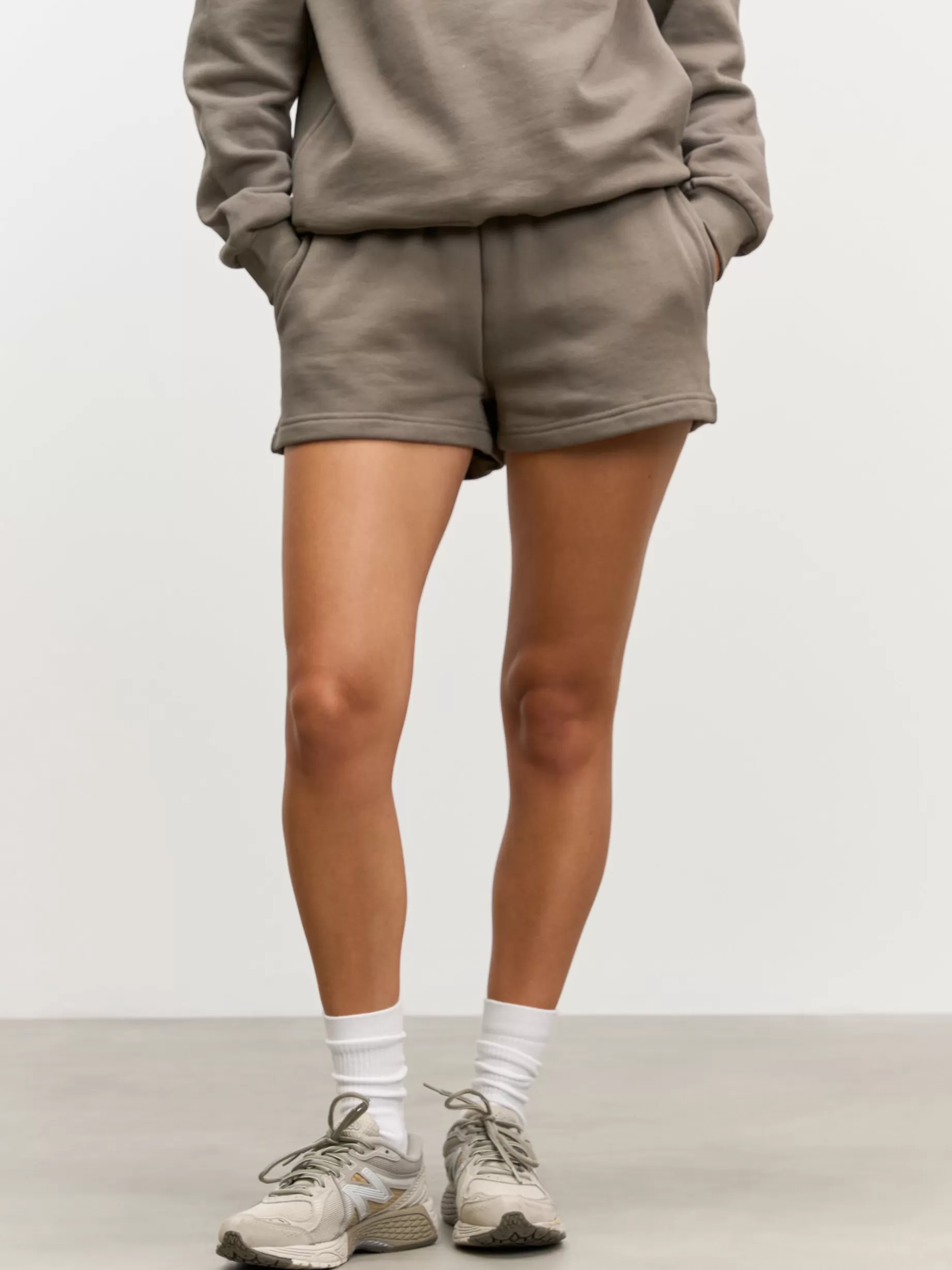 Sale ARNE Womens Relaxed Jersey Short - Taupe