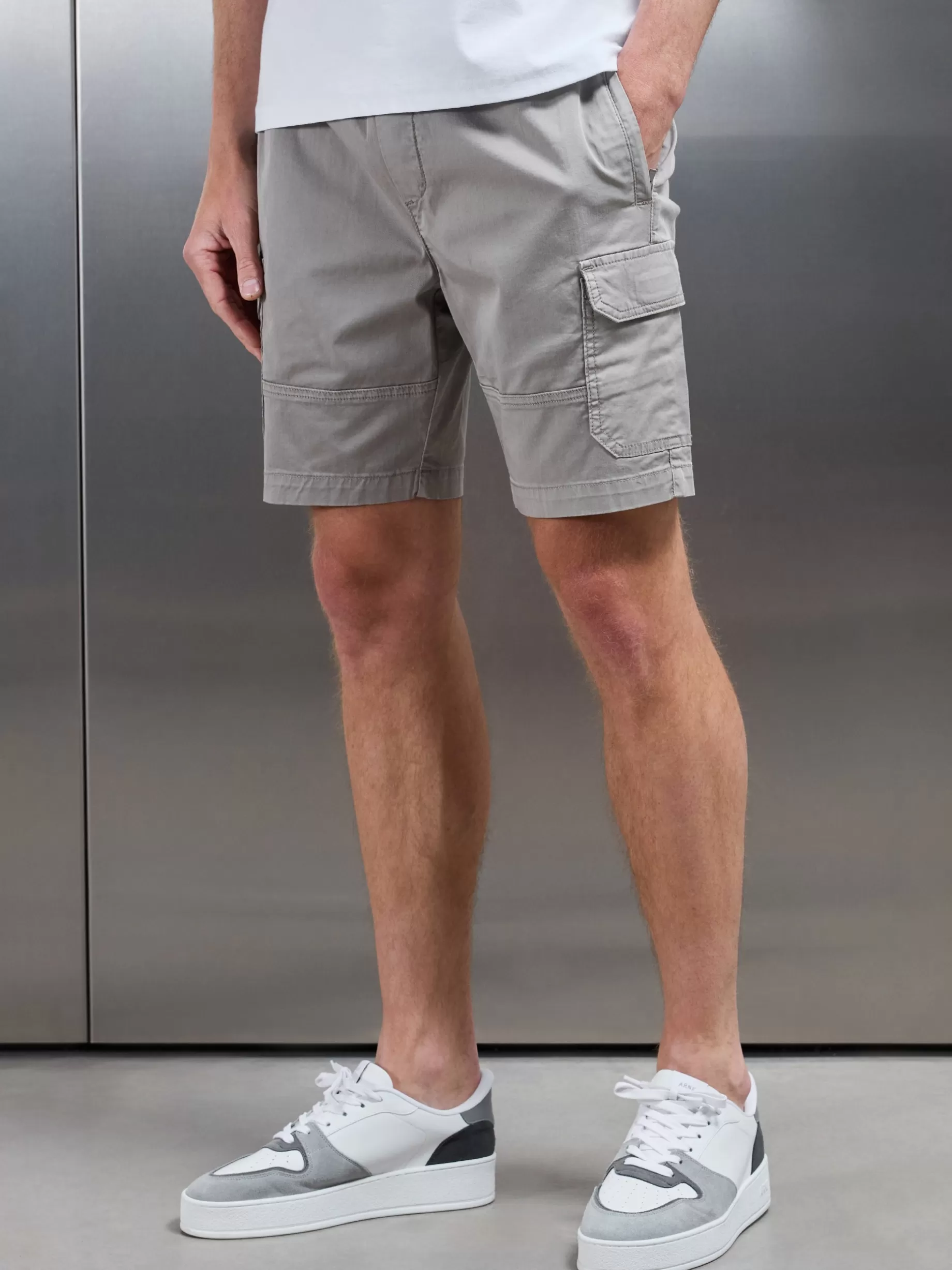 Shop ARNE Worker Cargo Short - Stone