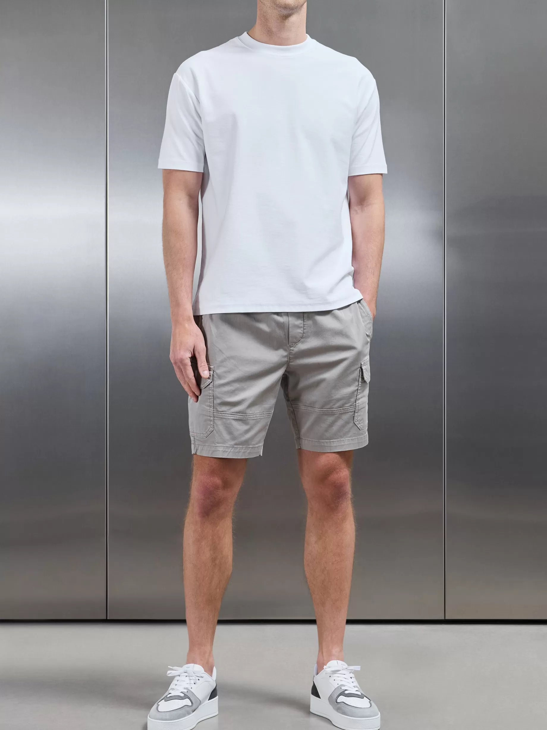 Shop ARNE Worker Cargo Short - Stone